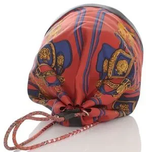 Hermes | Bags | Auth Hermes Silk Soie Coeur Scarf Leather  display picture 1